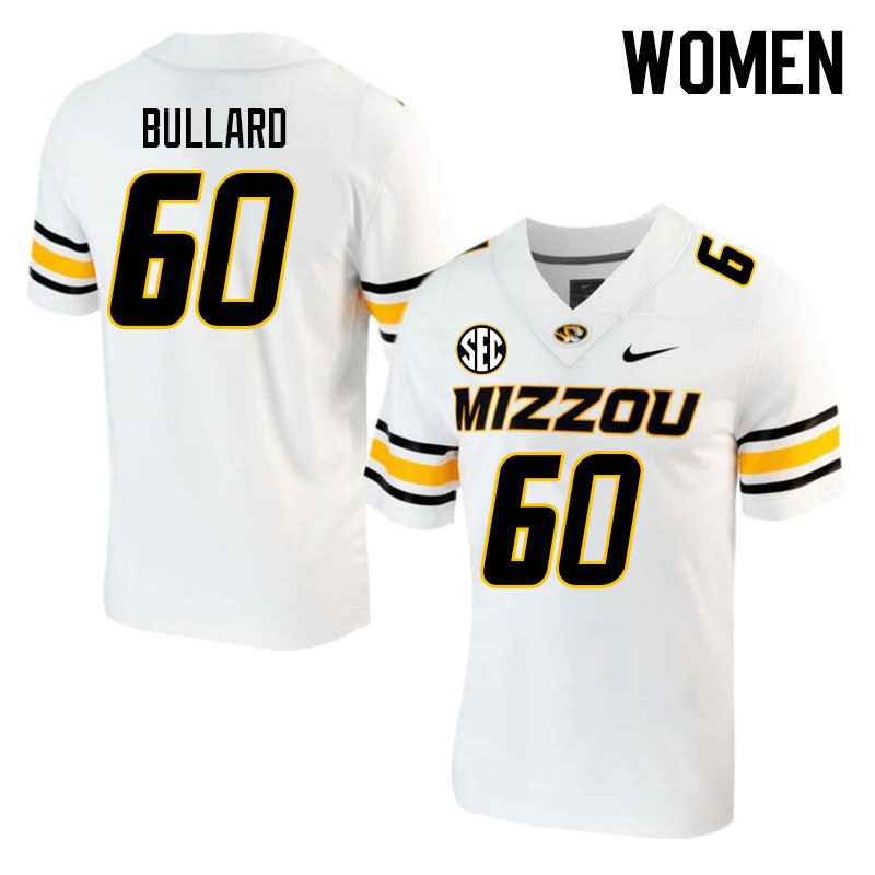 Women #60 D.J. Bullard Missouri Tigers College 2023 Football Stitched Jerseys Sale-White